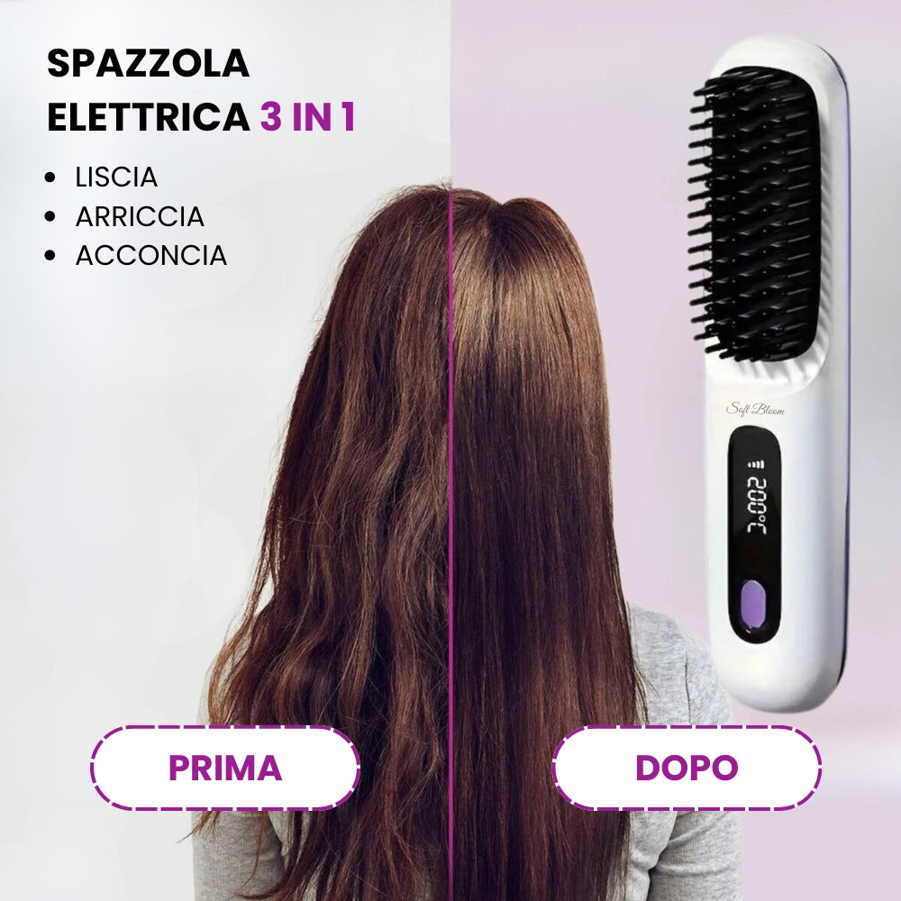 Spazzola Riscaldante effetto Liscio 3 in 1