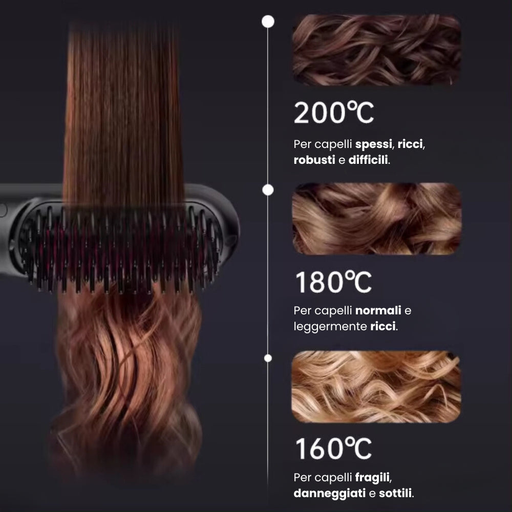 Spazzola Riscaldante effetto Liscio 3 in 1