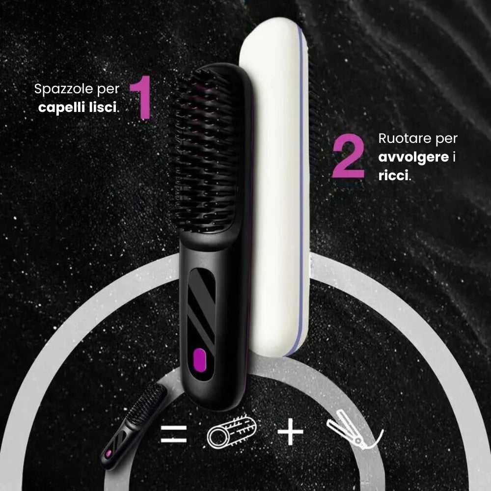 Spazzola Riscaldante effetto Liscio 3 in 1