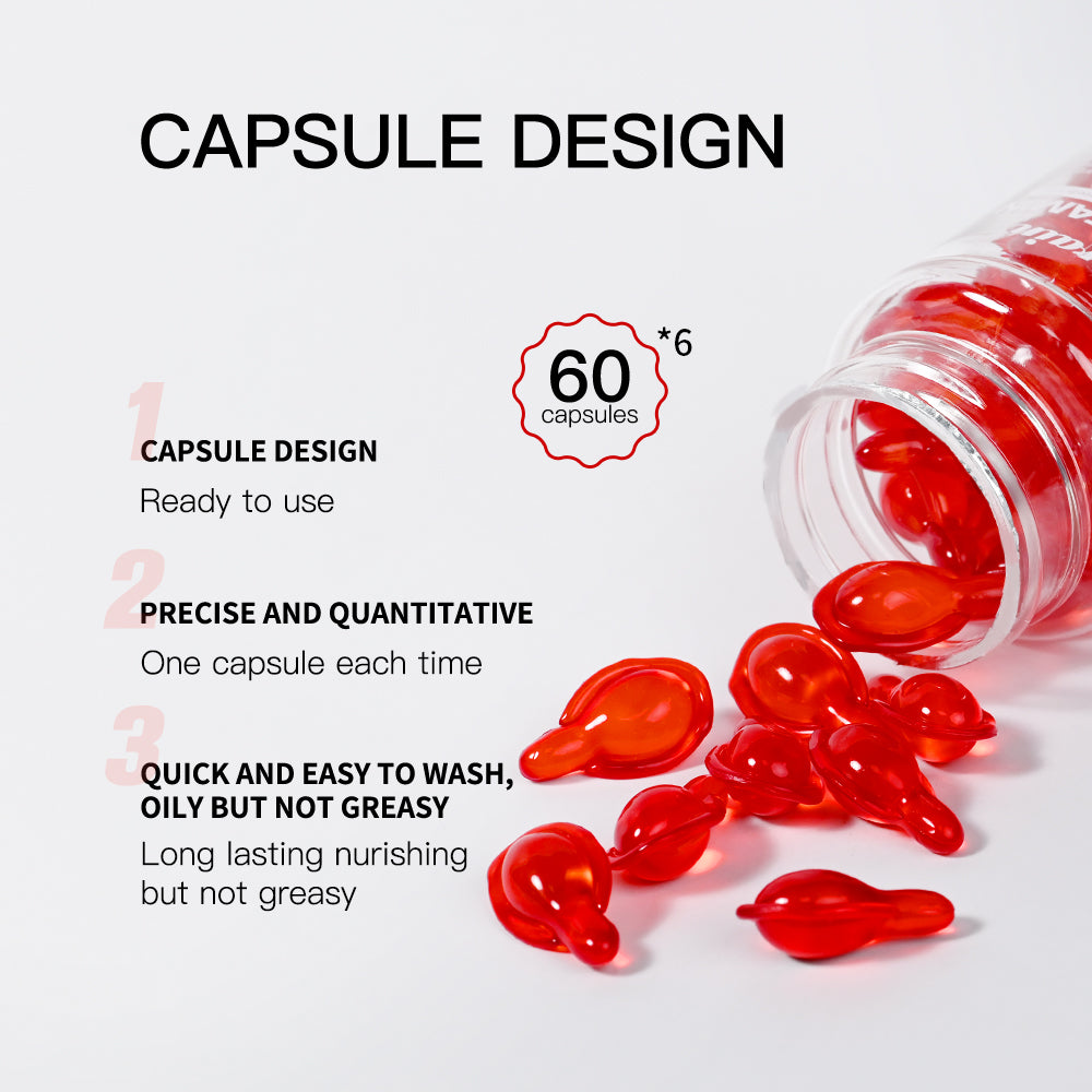 Siero per il trattamento dei capelli e capsule per la cura dei capelli